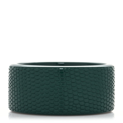 Hermes Resin Lizard Embossed Natura Bracelet S Vert Fonce 1 of 4