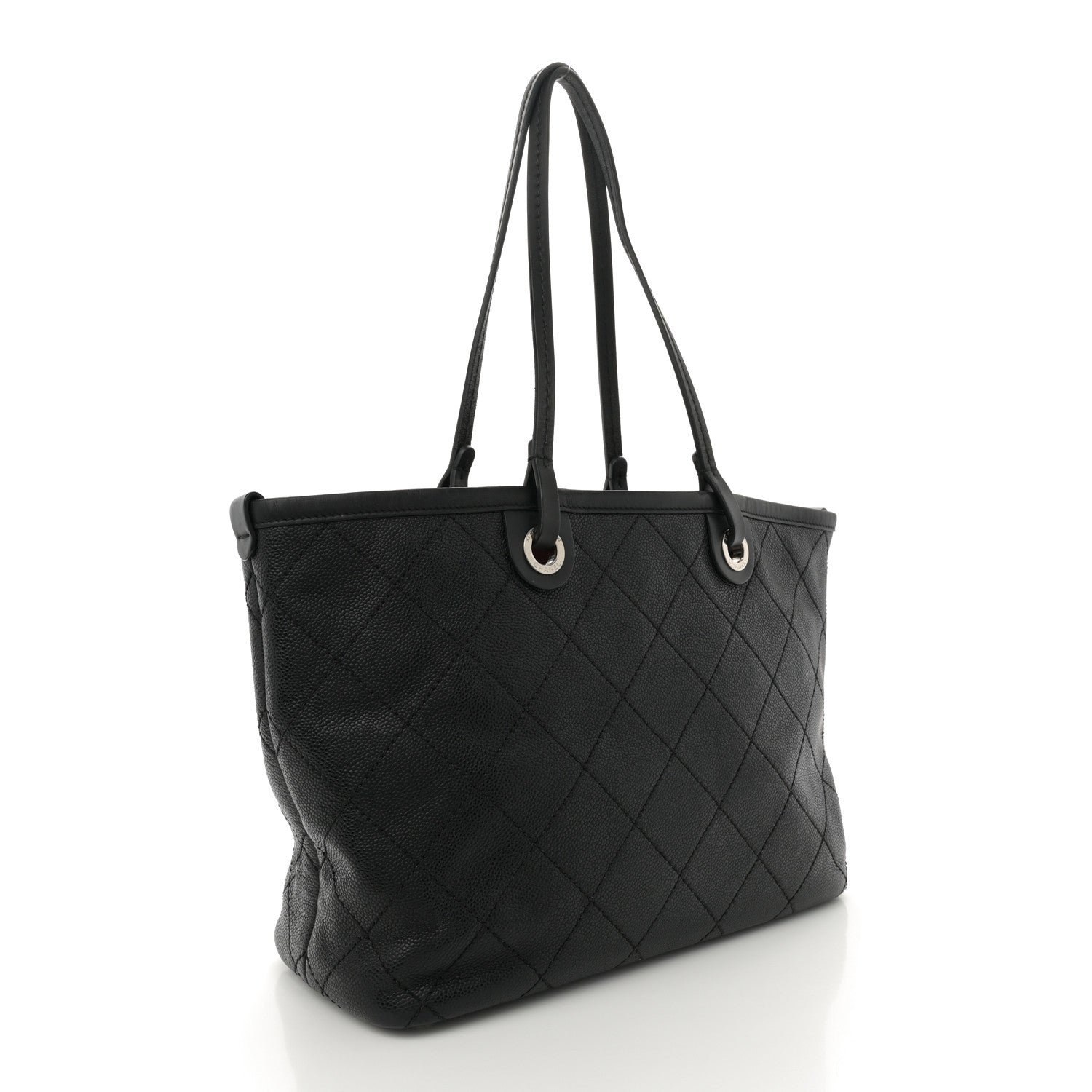 Chanel Grained Calfskin Shopping Fever Tote Black 4 of 13
