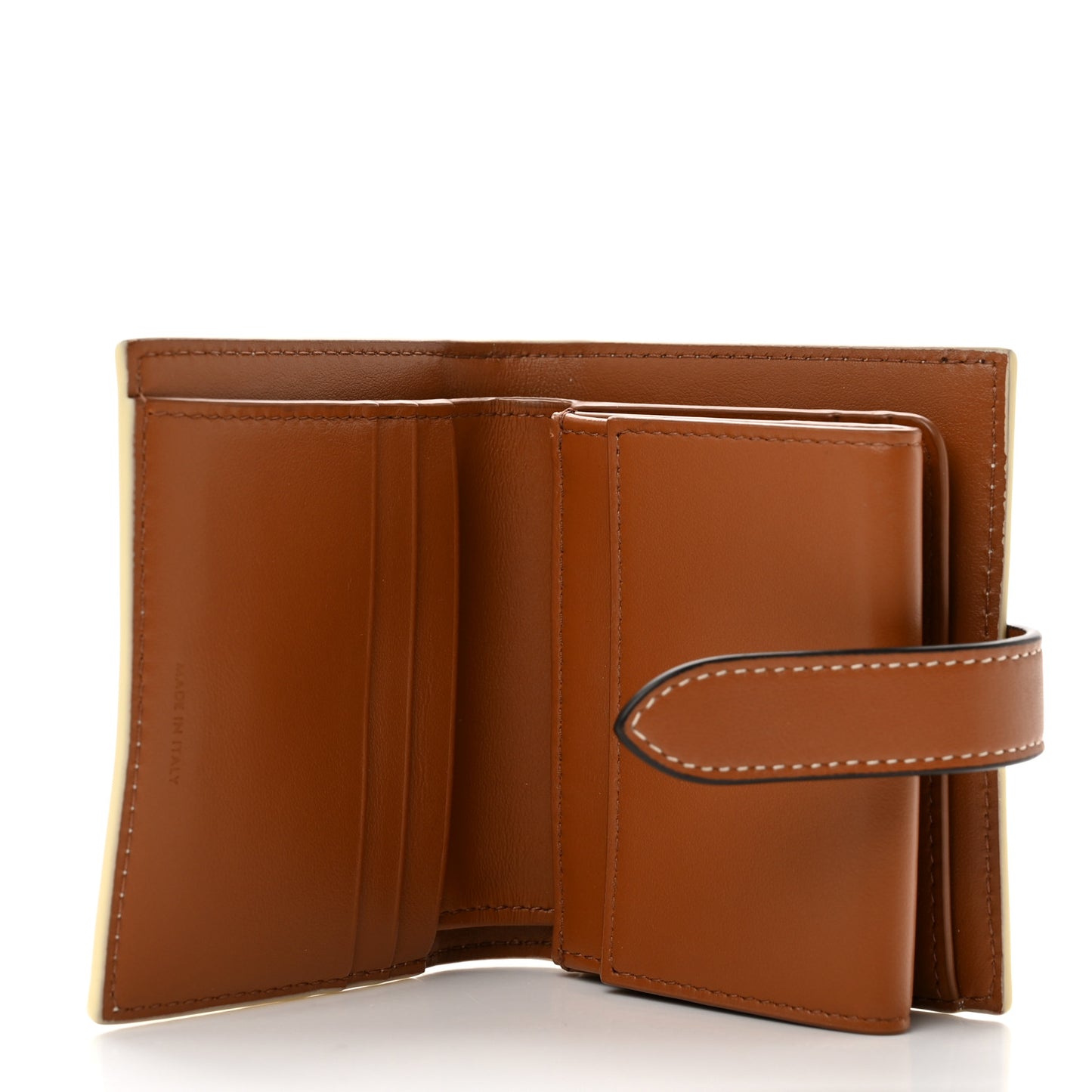 Canvas Triomphe Small Strap Wallet White