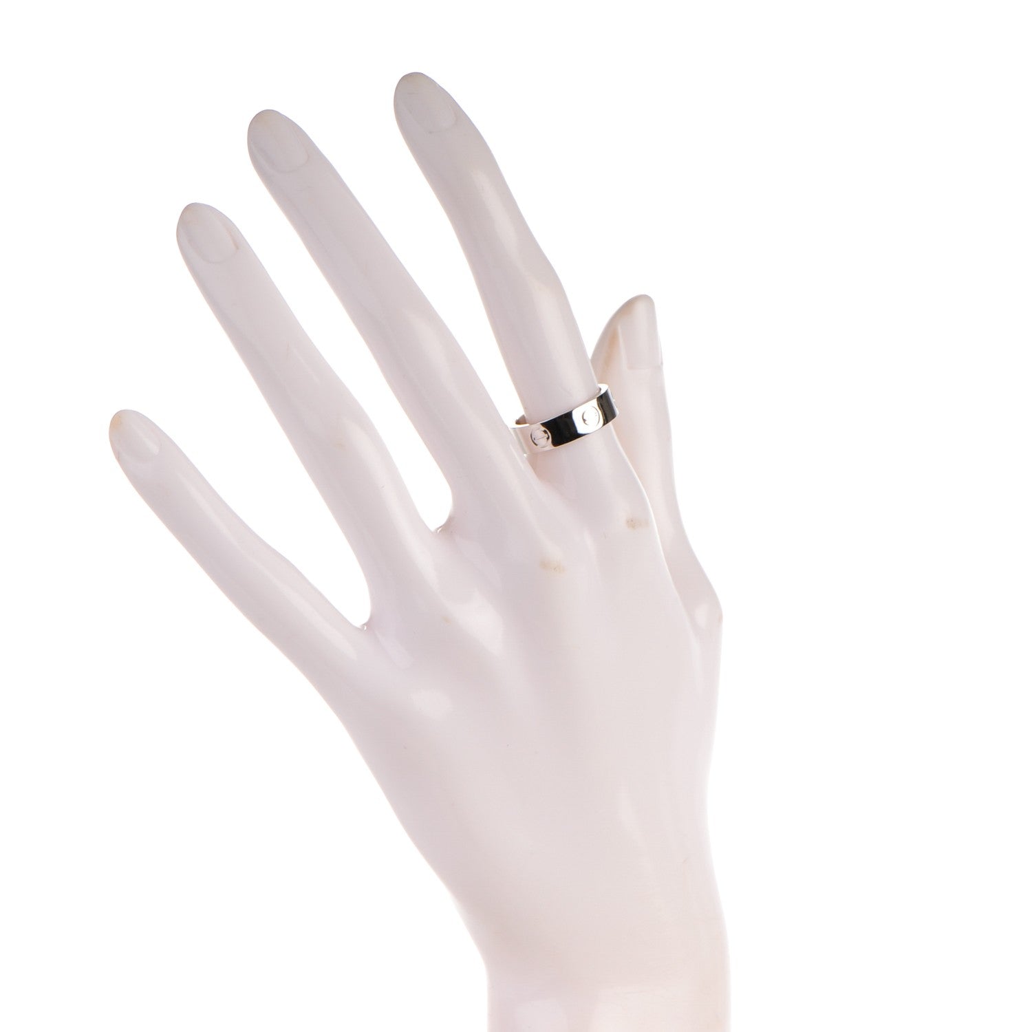 Cartier 18K White Gold 5.5mm LOVE Ring 52 6 2 of 4
