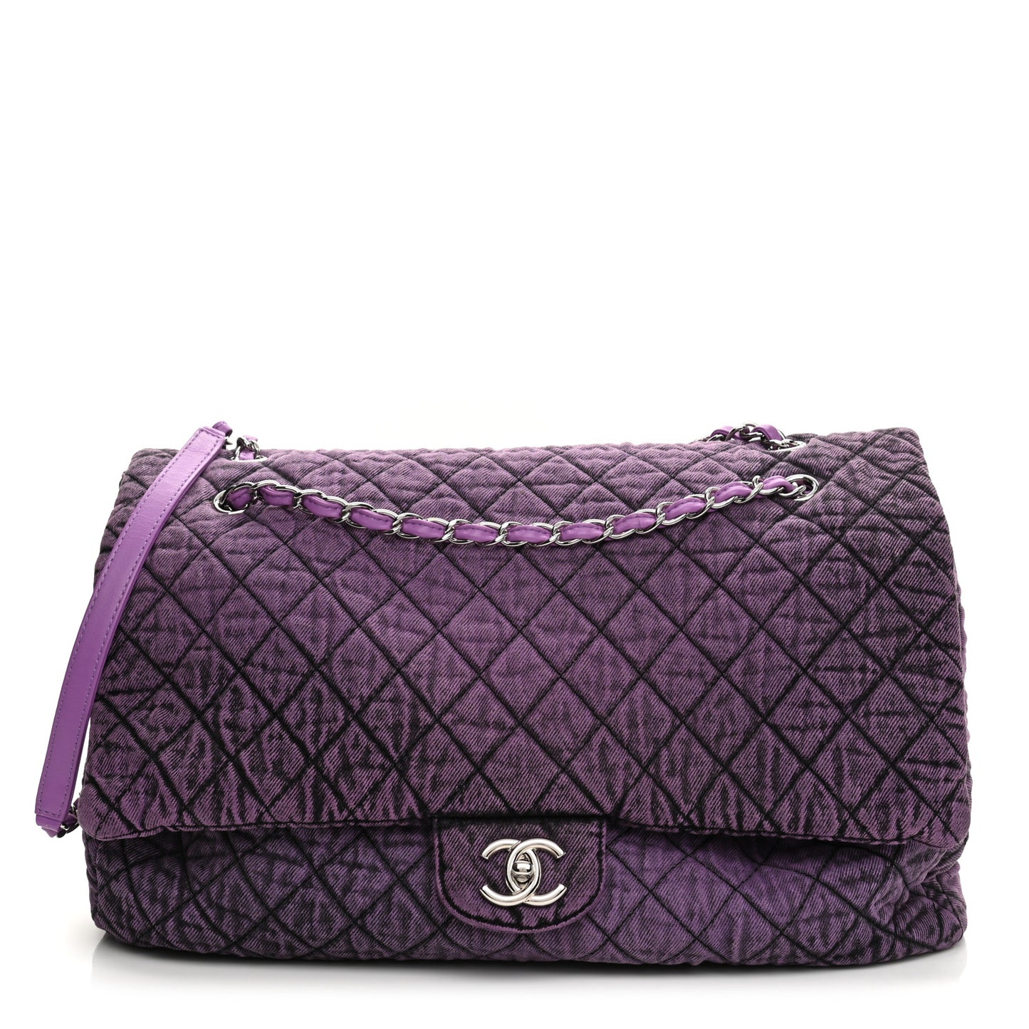 Denim Quilted Denimpression XXL Flap Purple Black
