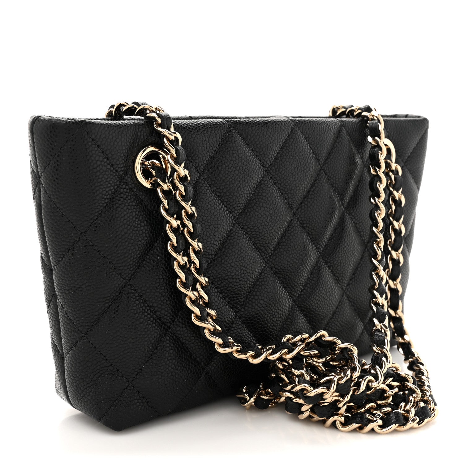 Chanel Caviar Quilted Classic Clutch Tote With Chain Black 3 of 11