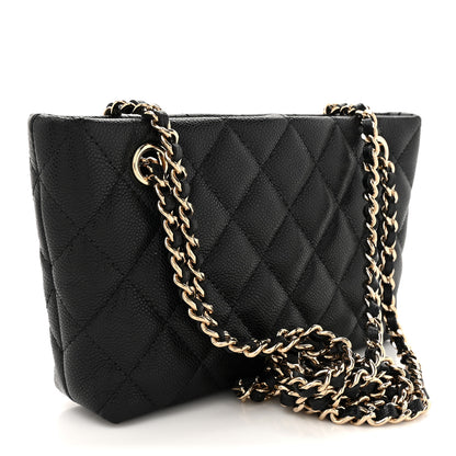 Chanel Caviar Quilted Classic Clutch Tote With Chain Black 3 of 11