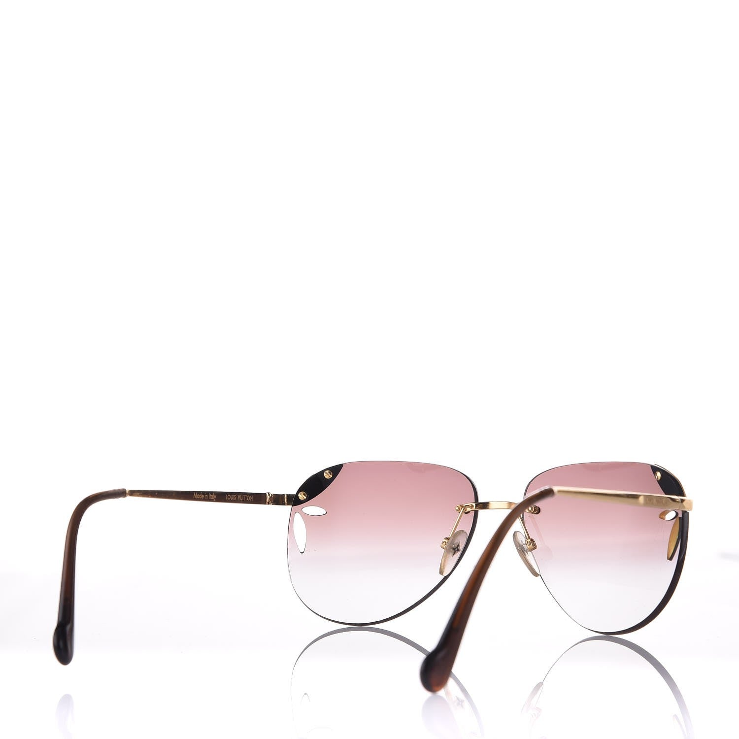 Louis Vuitton Lila Pilot Aviator Sunglasses Z0761U Brown 4 of 7
