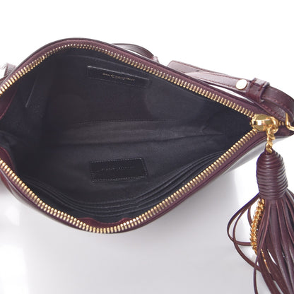 Saint Laurent Calfskin Teen Monogram Crossbody Bag Bordeaux 5 of 9
