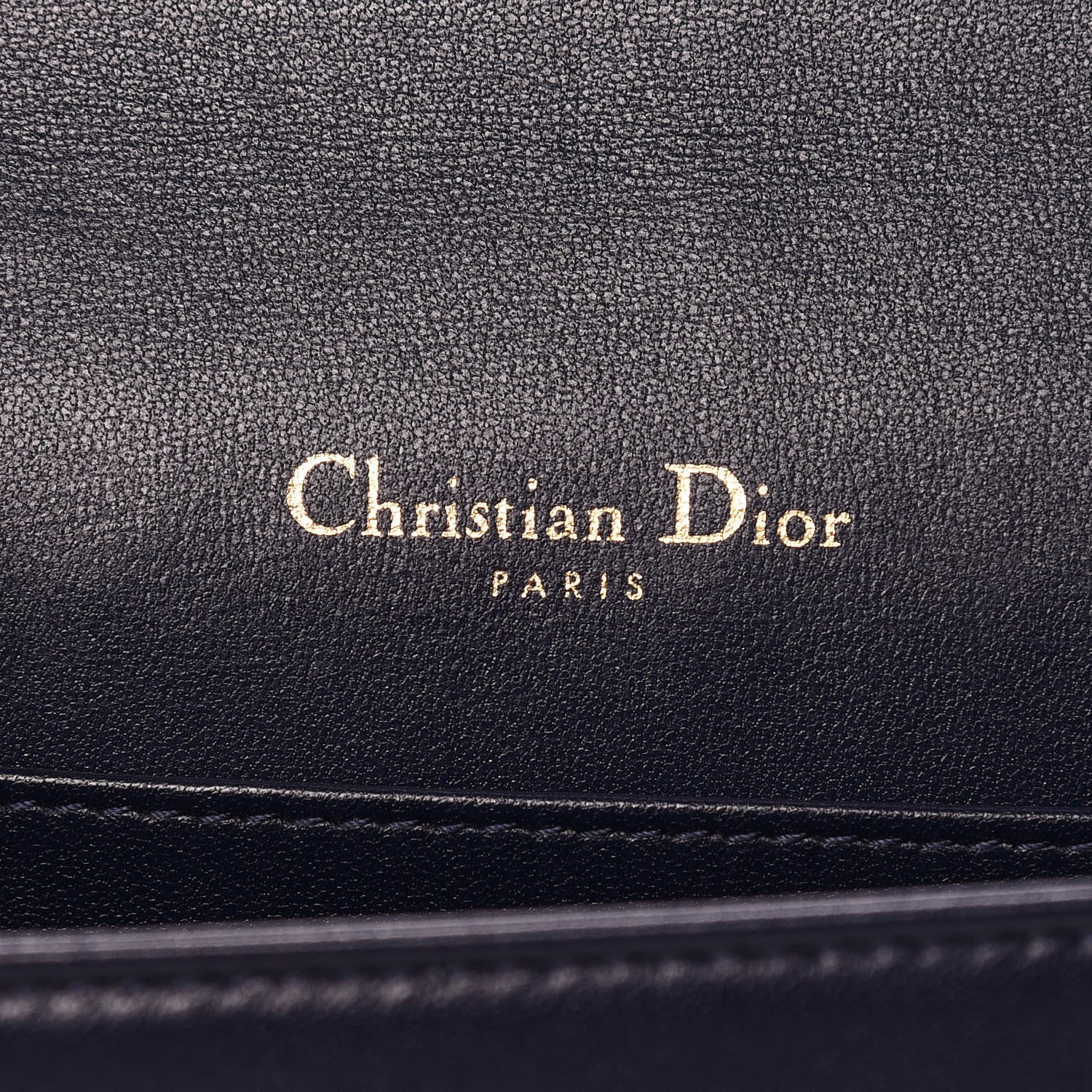 Christian Dior Lambskin Cannage Lady Dior Clutch Navy Blue 6 of 9