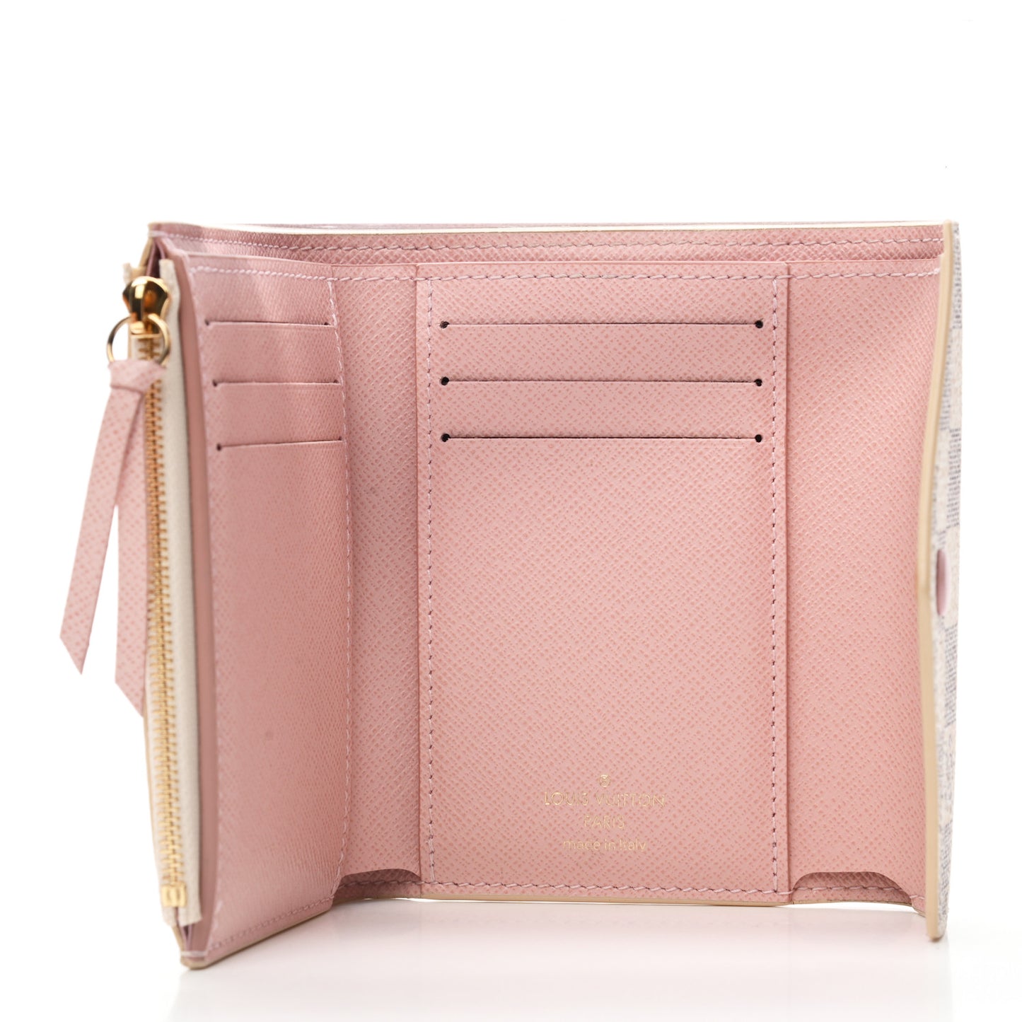 Damier Azur Victorine Wallet Rose Ballerine
