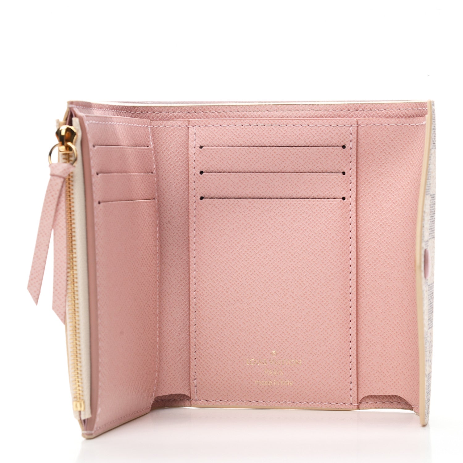 Louis Vuitton Damier Azur Victorine Wallet Rose Ballerine 5 of 8