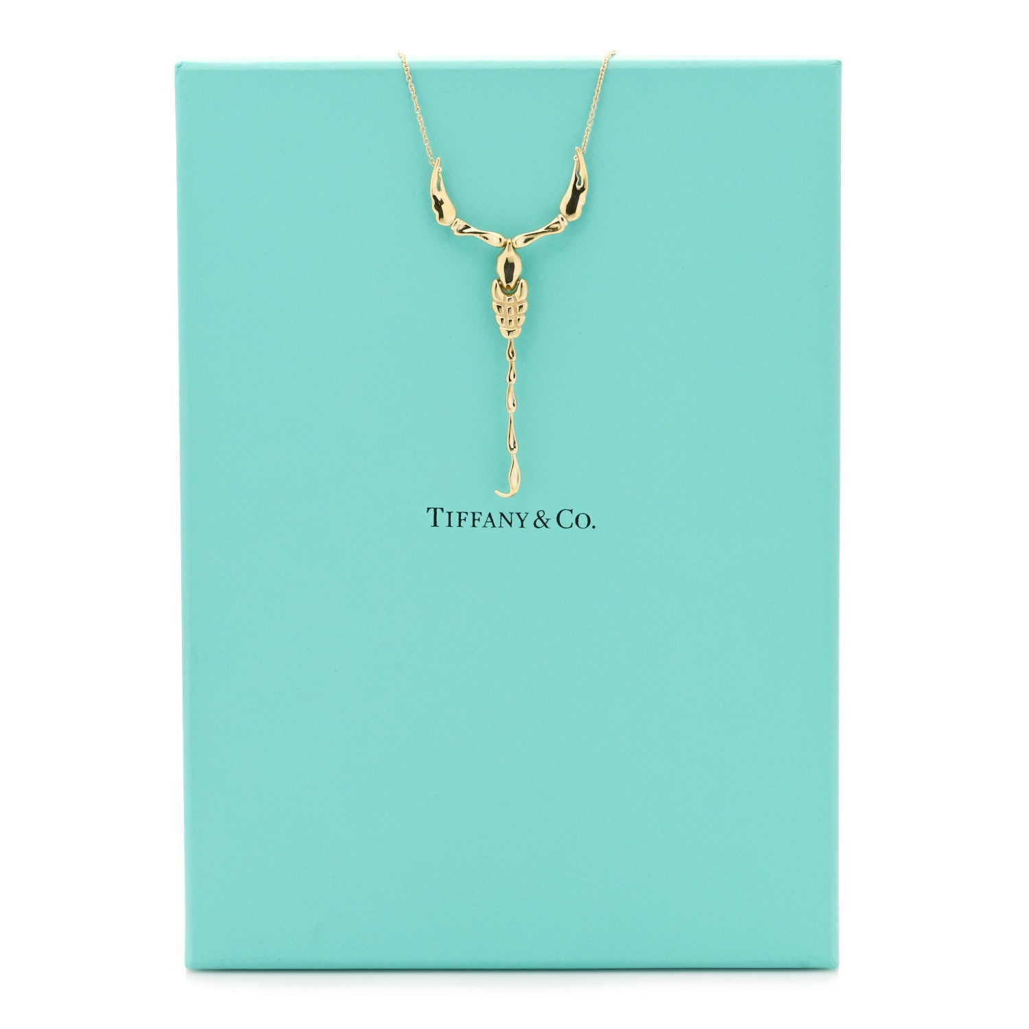 Tiffany 18K Yellow Gold Elsa Peretti Scorpion Pendant Necklace 5 of 5