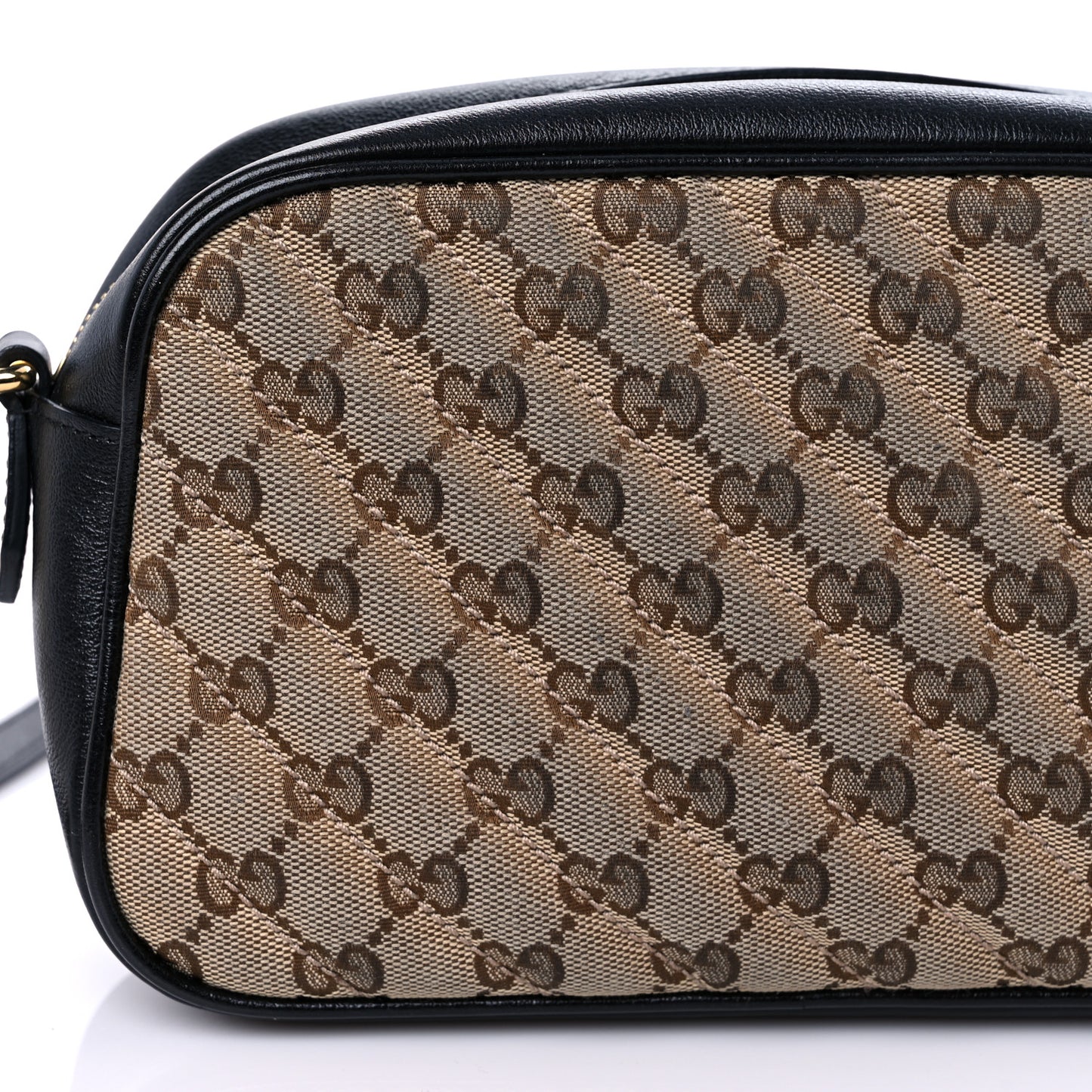 Monogram Matelasse Diagonal Small GG Marmont Chain Shoulder Bag Beige Black