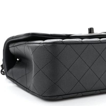 Chanel Pearly Lambskin Quilted Mini Rectangular Flap So Black 9 of 11