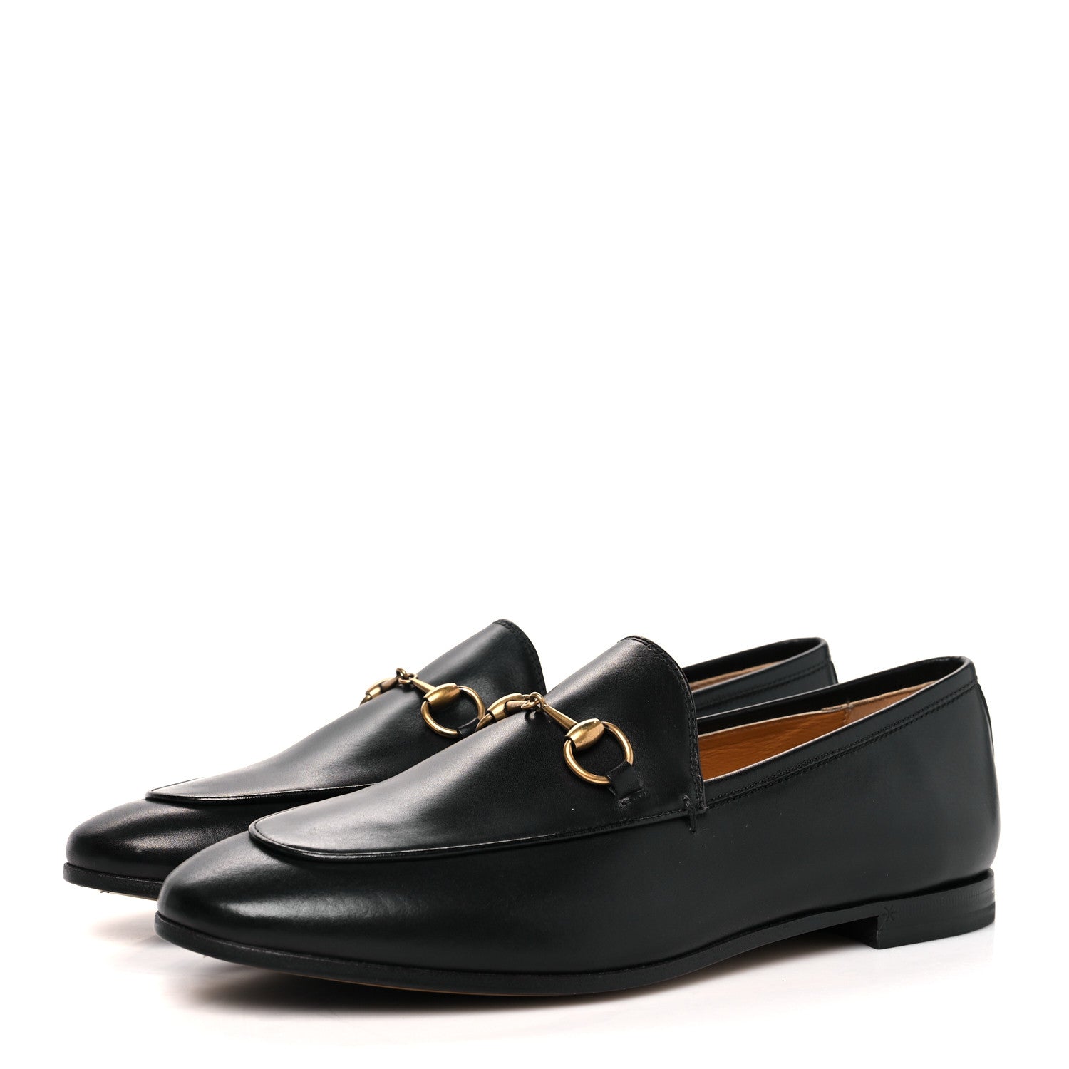 Gucci Calfskin Womens Jordaan Loafers 38.5 Black 3 of 9