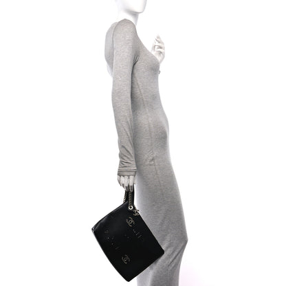 Chanel Calfskin Eyelets Clutch Black 2 of 9