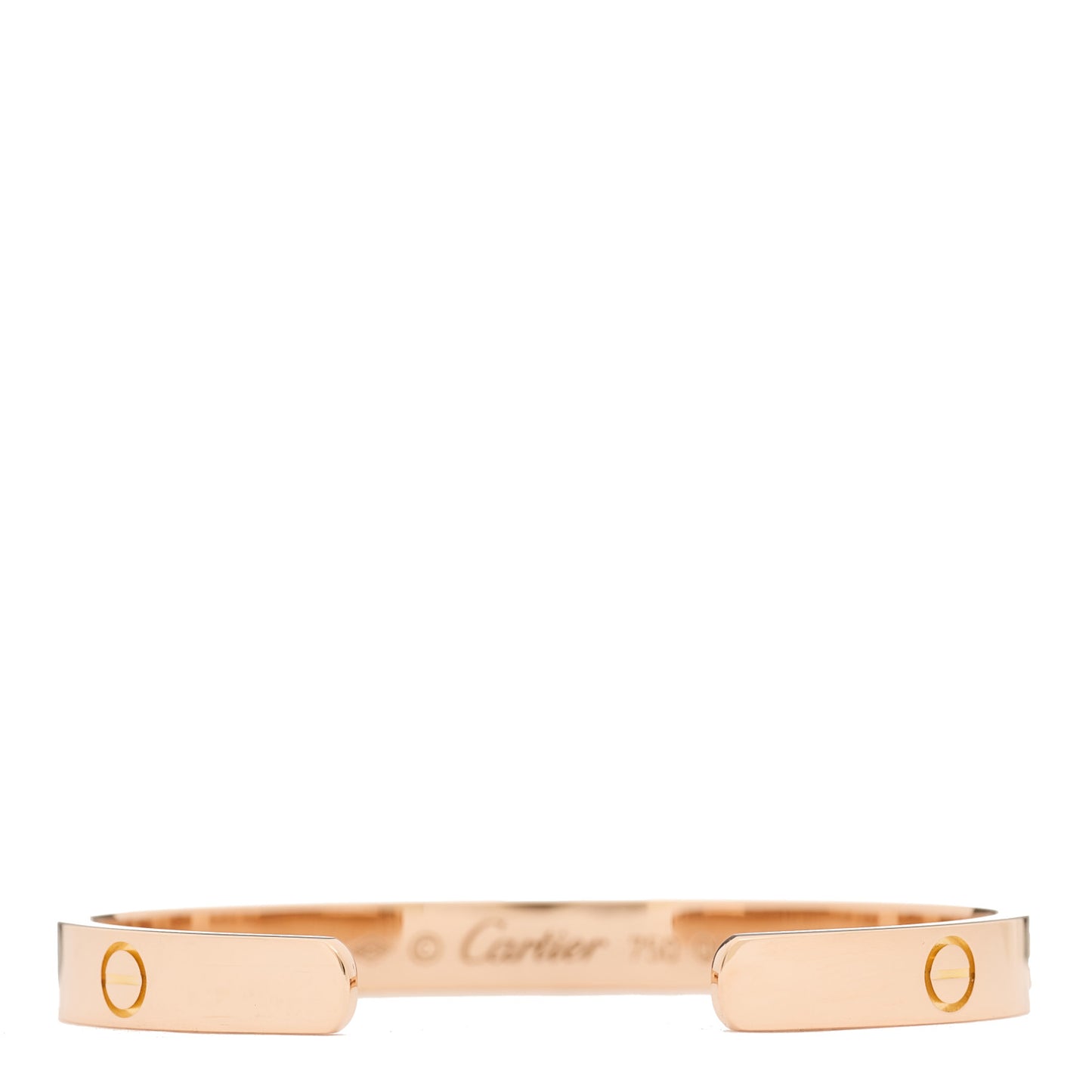 18K Pink Gold LOVE Cuff Bracelet 16