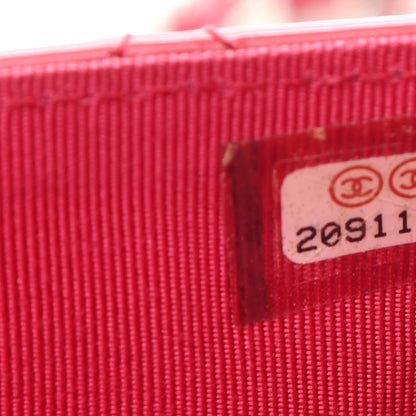 Chanel Patent Calfskin Quilted Reissue Wallet On Chain WOC Pink 7 of 10