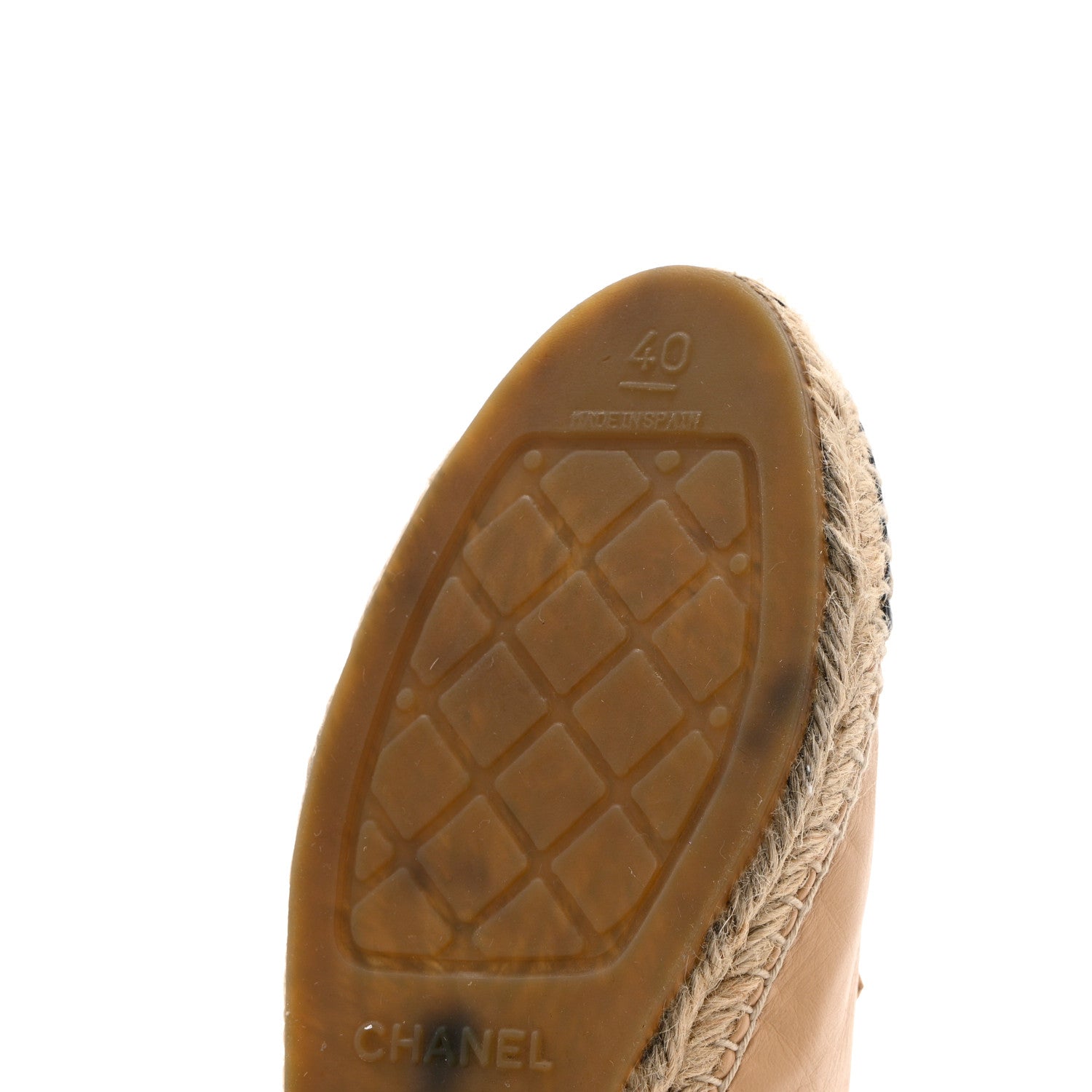 Chanel Lambskin CC Espadrilles 40 Beige Black 21 of 22