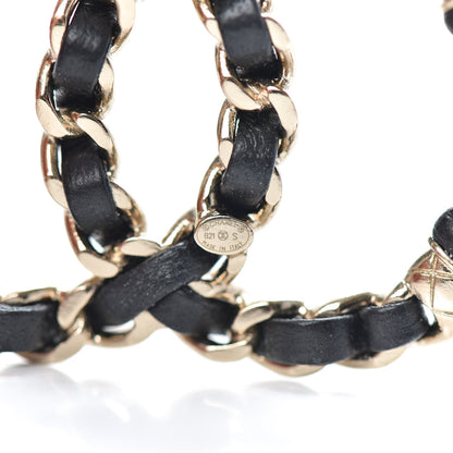 Chanel Lambskin Chain CC Brooch Black Gold 4 of 5