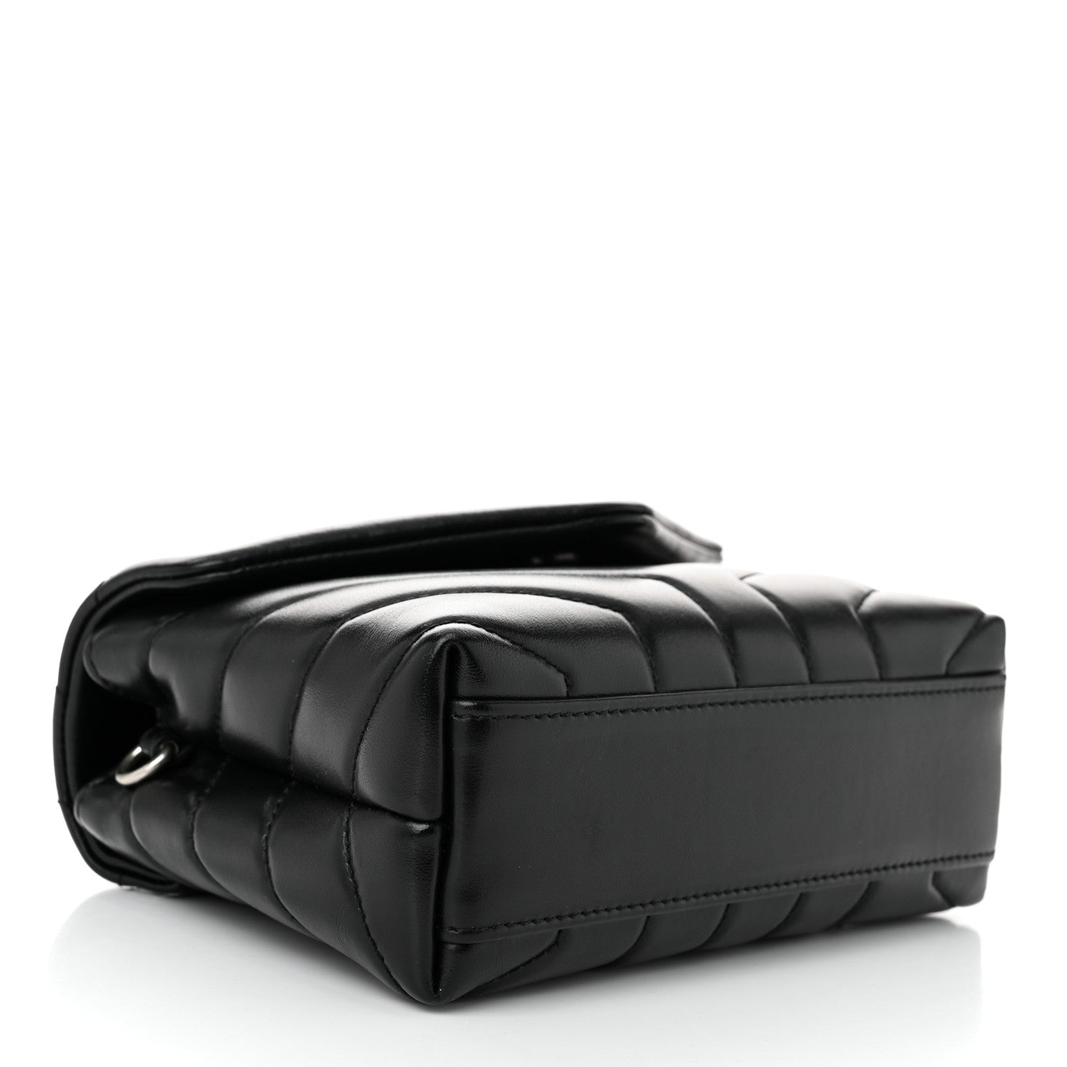 Saint Laurent Calfskin Y Quilted Monogram Toy Loulou Crossbody Bag Black 4 of 10