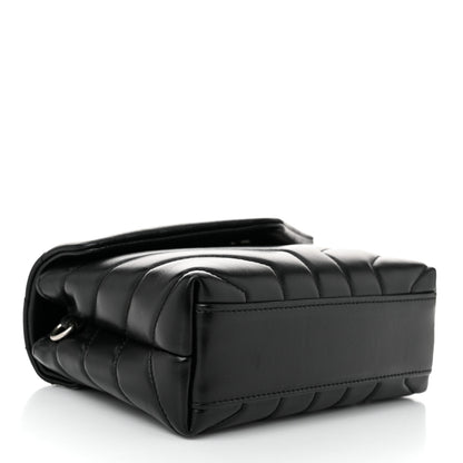 Saint Laurent Calfskin Y Quilted Monogram Toy Loulou Crossbody Bag Black 4 of 10