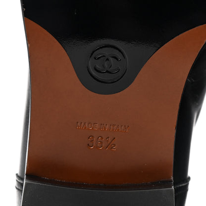 Chanel CC Cap Toe Boots 36.5 Black 6 of 10