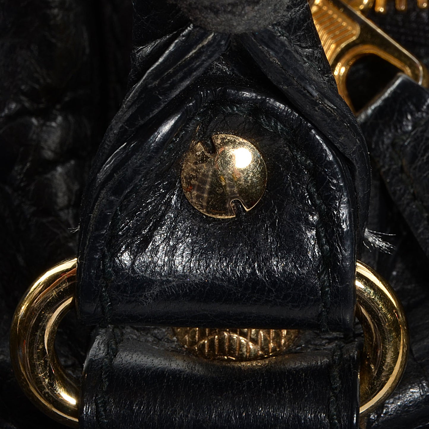 Agneau Giant 12 Gold Hardware Part Time Black