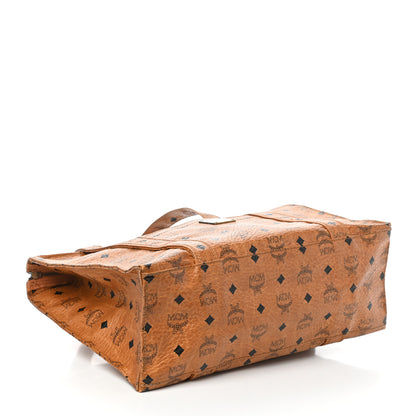 MCM Visetos Shopper Tote Cognac 4 of 9