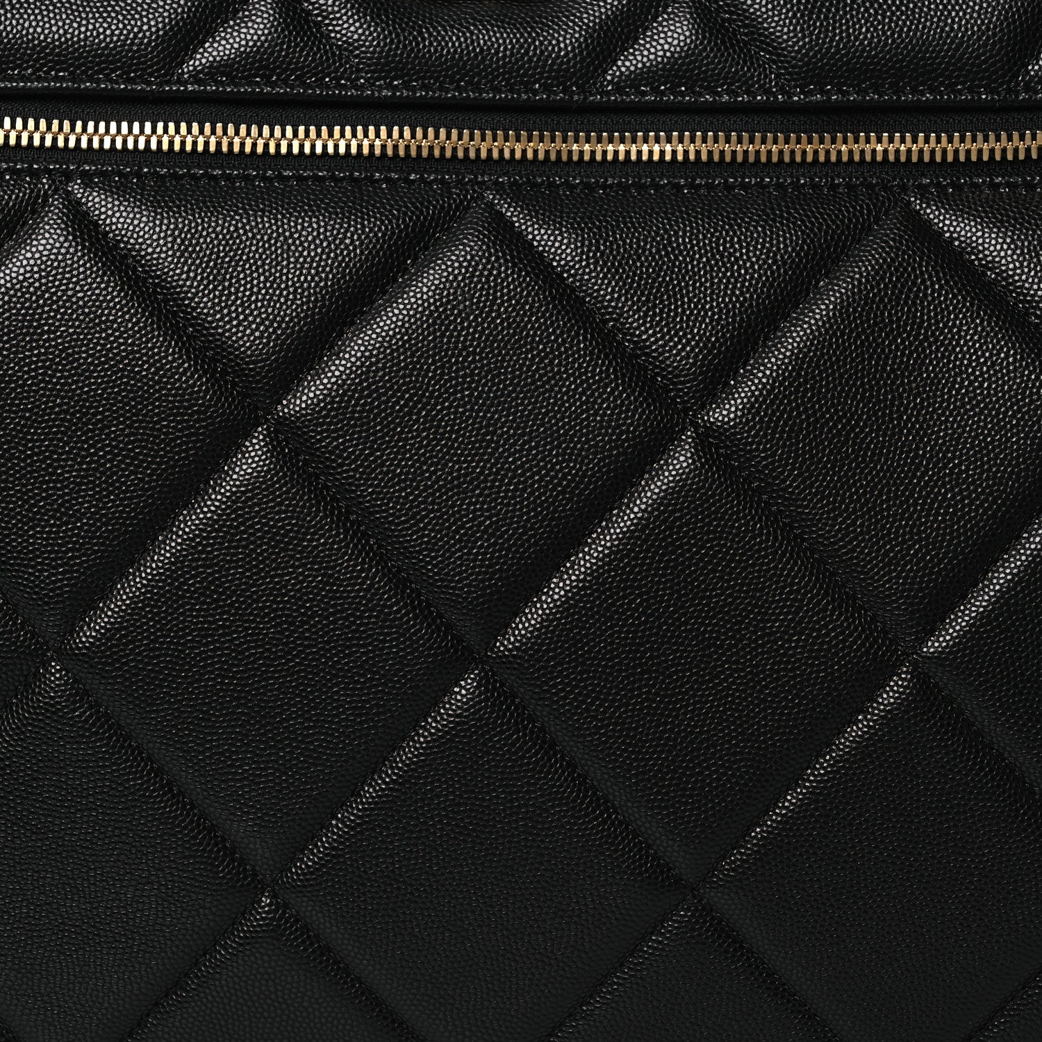 Chanel Shiny Grained Calfskin Quilted Large Travel Bowling Bag Black 7 of 11