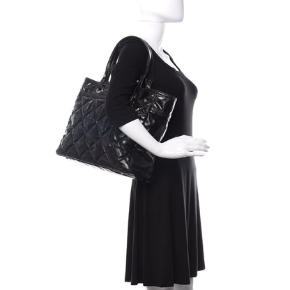 Chanel Vinyl Quilted Large Paris Biarritz Tote Black 2 of 11