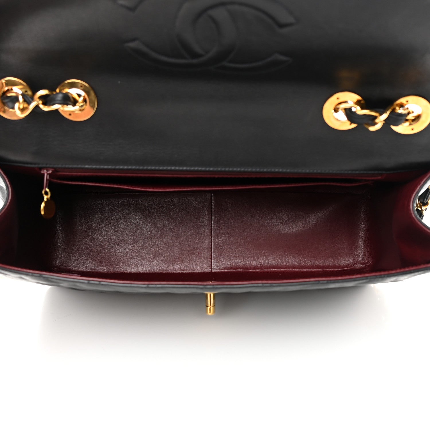 Chanel Lambskin Quilted XL Jumbo Single Flap Black 5 of 24