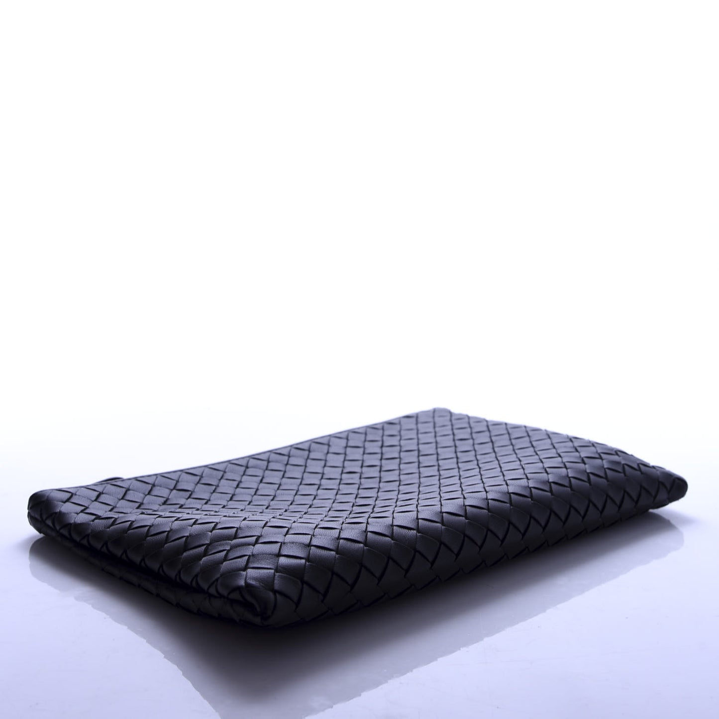 Nappa Intrecciato Medium Zip Pouch Black