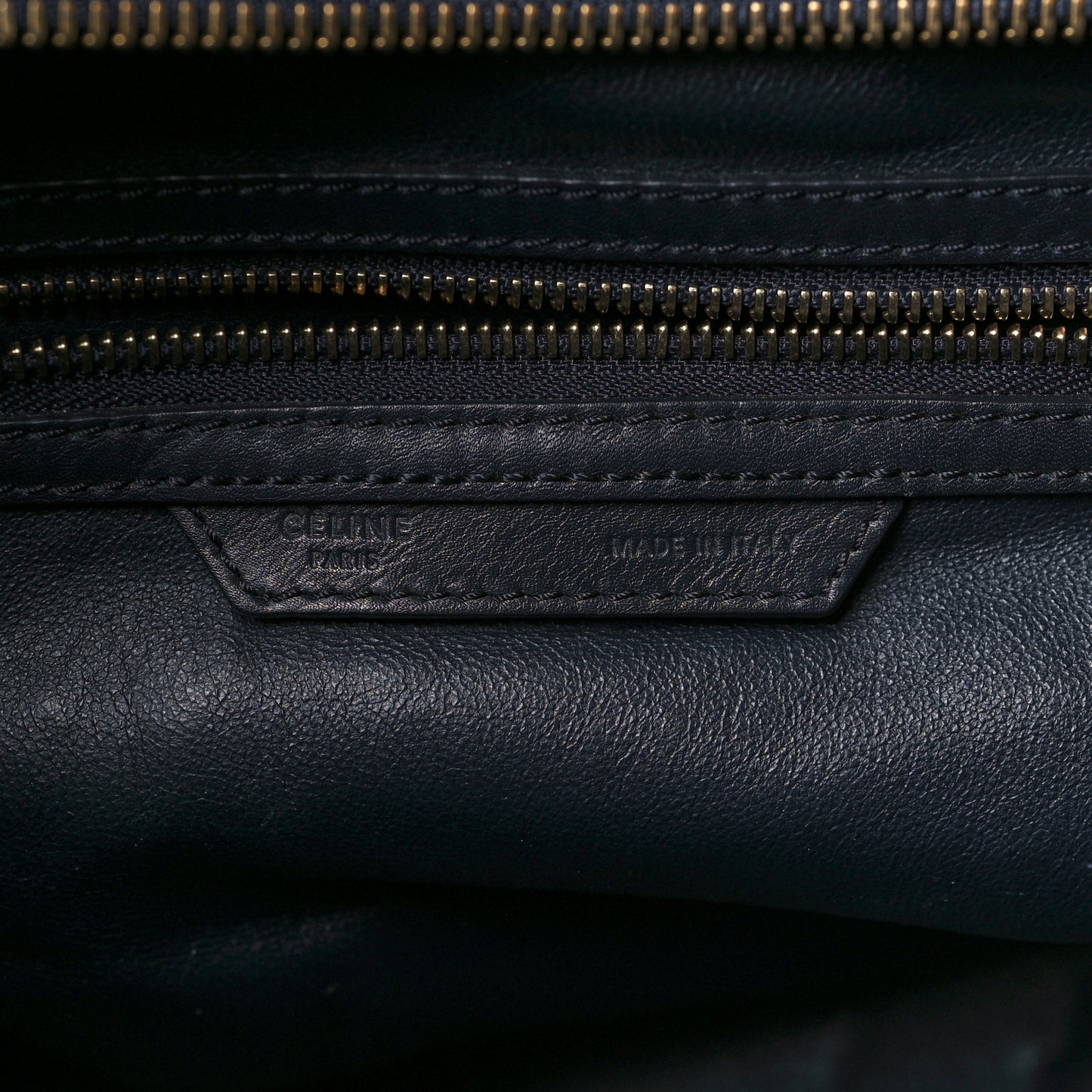 Smooth Calfskin Small Luggage Navy Blue