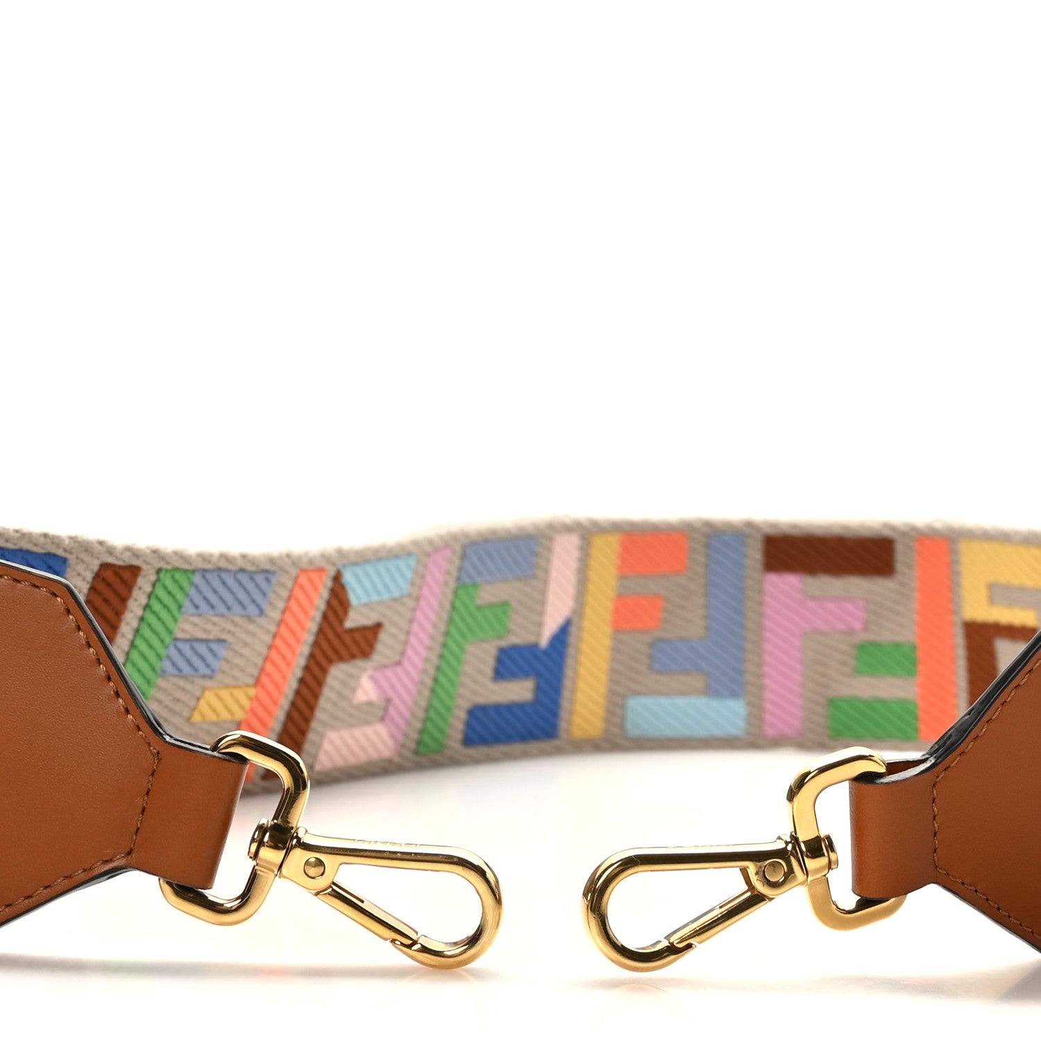 Fendi Ribbon Vitello King FF 1974 Strap You Beige Multicolor 3 of 5