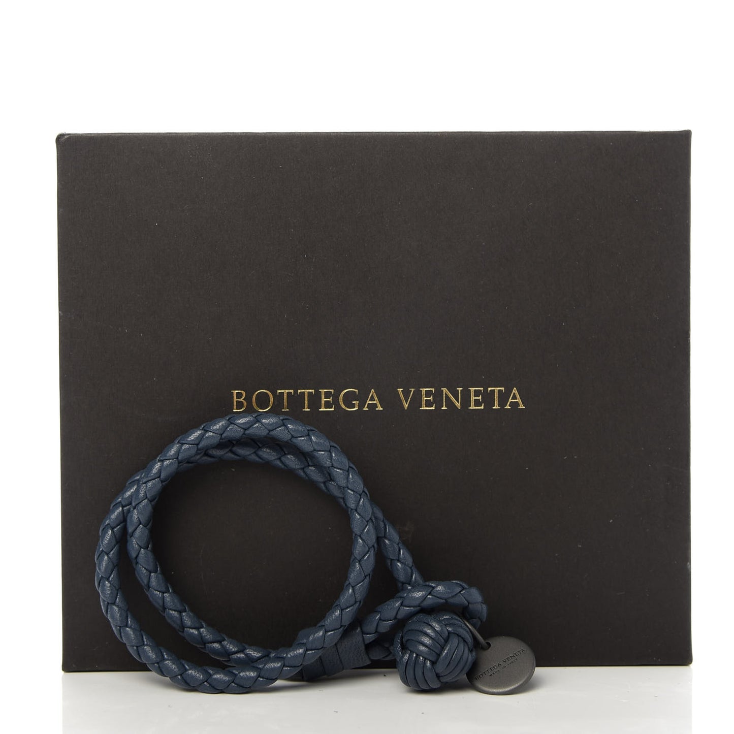 Nappa Intrecciato Bracelet XS Blue