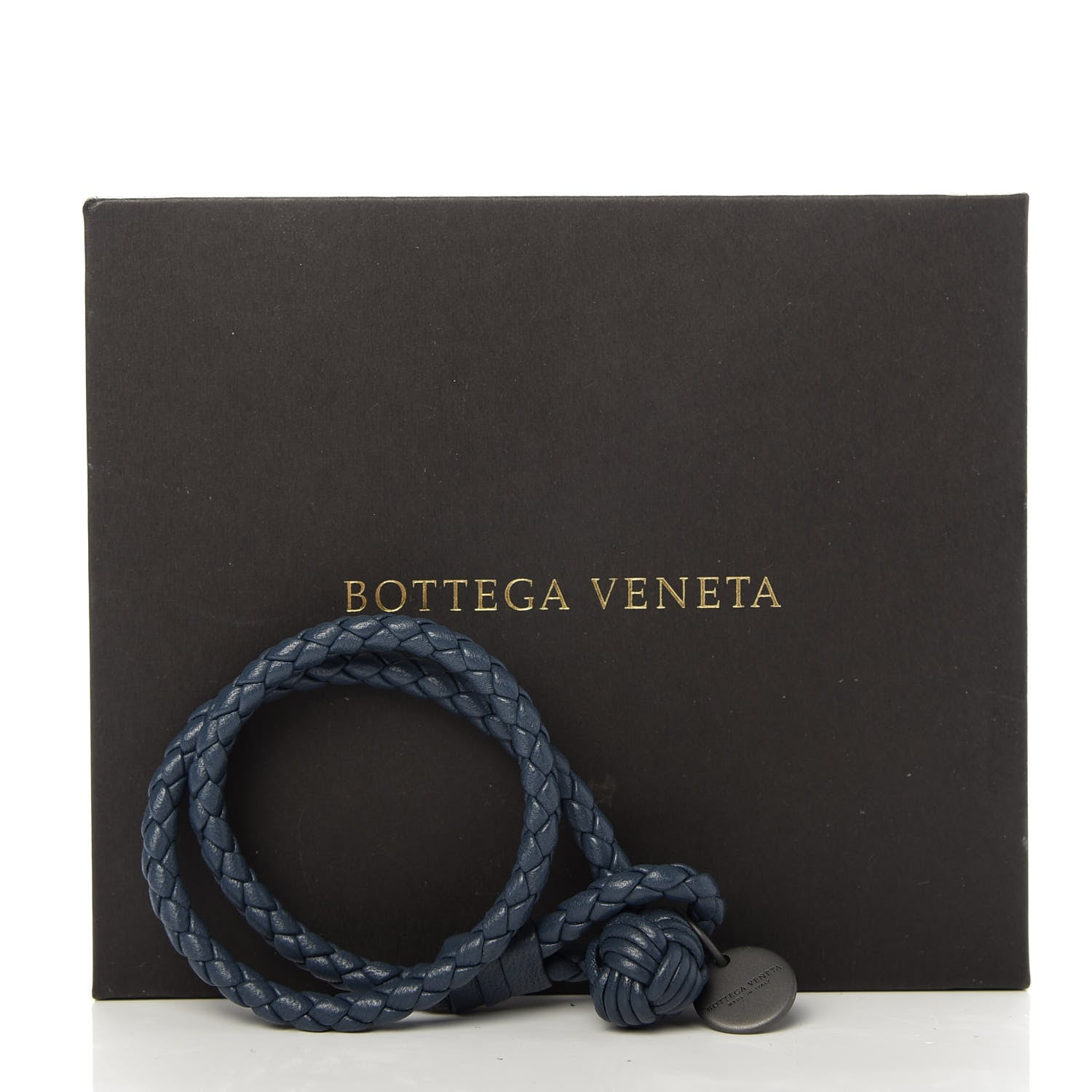 Bottega Veneta Nappa Intrecciato Bracelet XS Blue 4 of 4