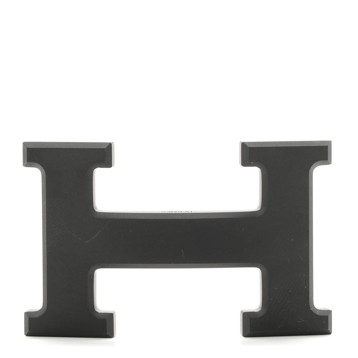 Hermes PVD Plated 32mm H Belt Buckle Black 1 of 3