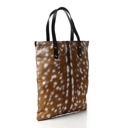 Burberry Nylon Deer Print Flat Tote Bag Black Brown 3 of 10