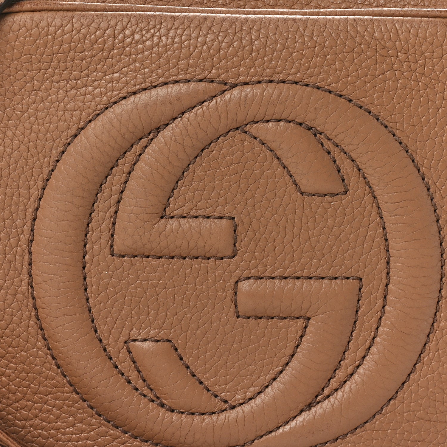 Gucci Pebbled Calfskin Small Soho Disco Bag Camelia 8 of 12