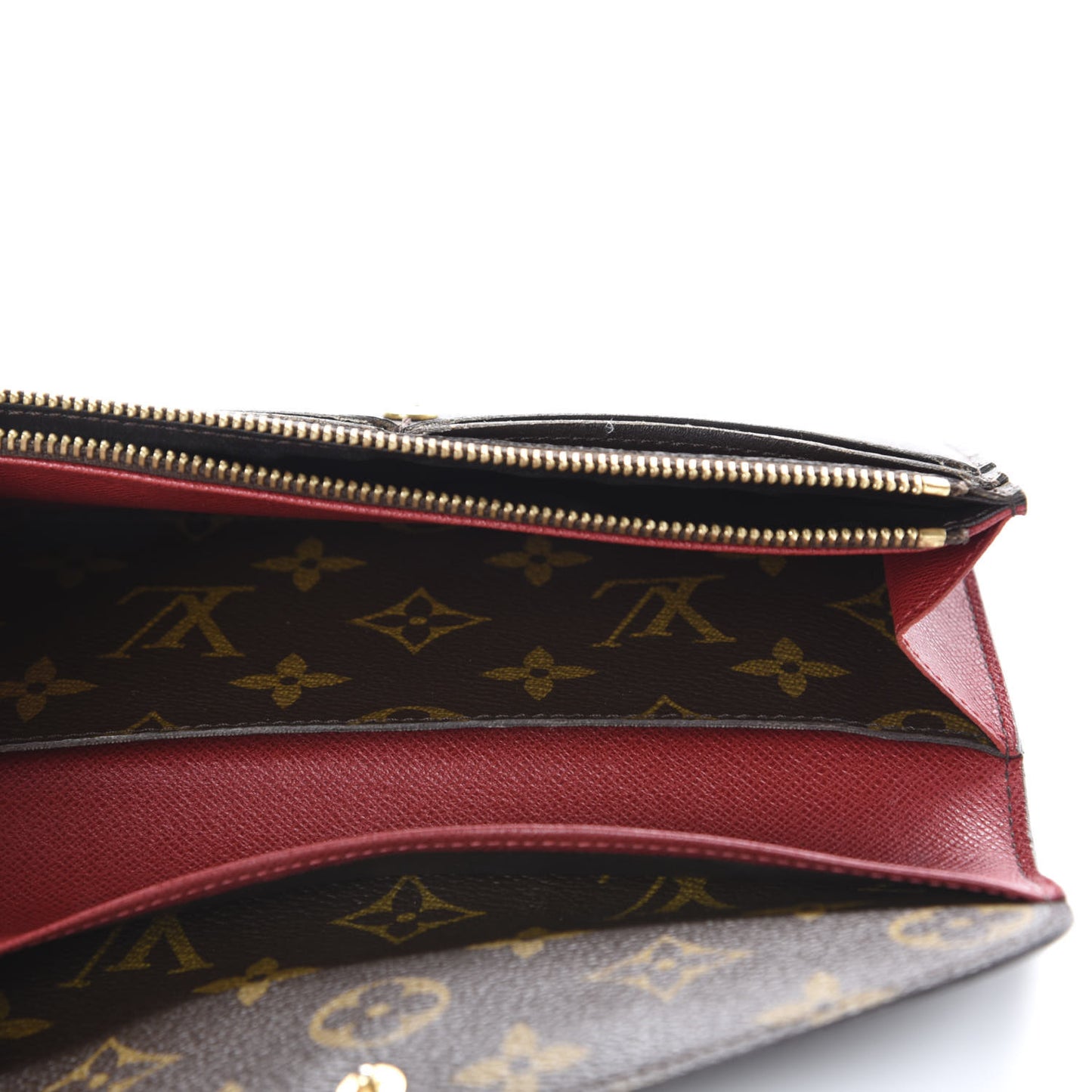 Monogram Emilie Wallet Red