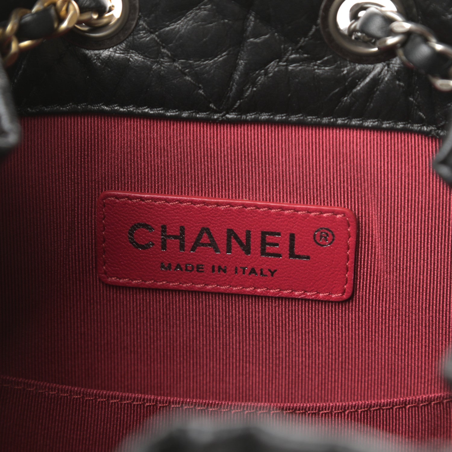 Chanel Aged Calfskin Quilted Small Gabrielle Backpack Black 6 of 14