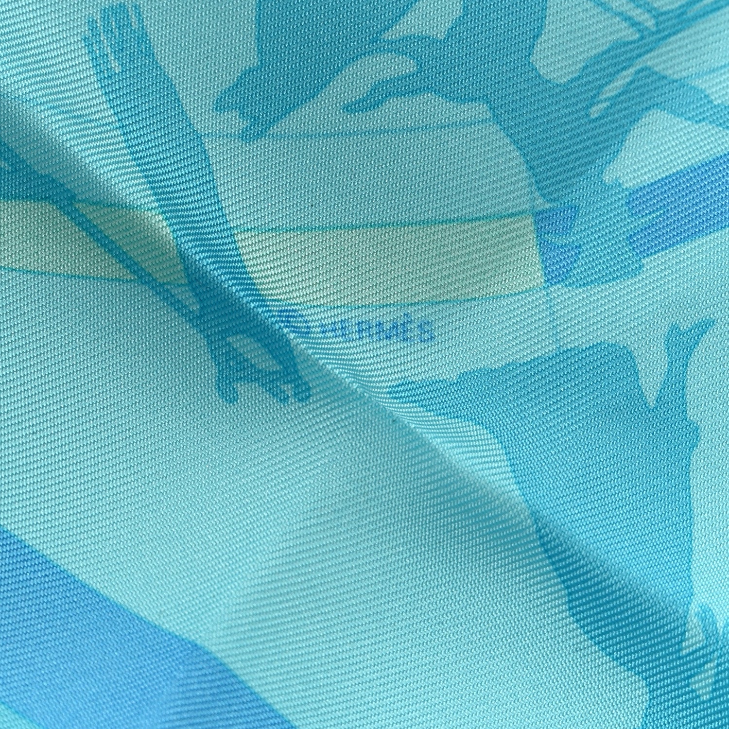 Hermes Silk Jeux D'ombres Pocket Square Scarf 4 of 6