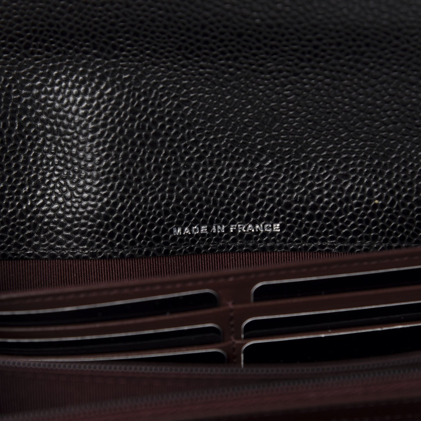 Caviar Quilted Large Gusset Flap Wallet Black