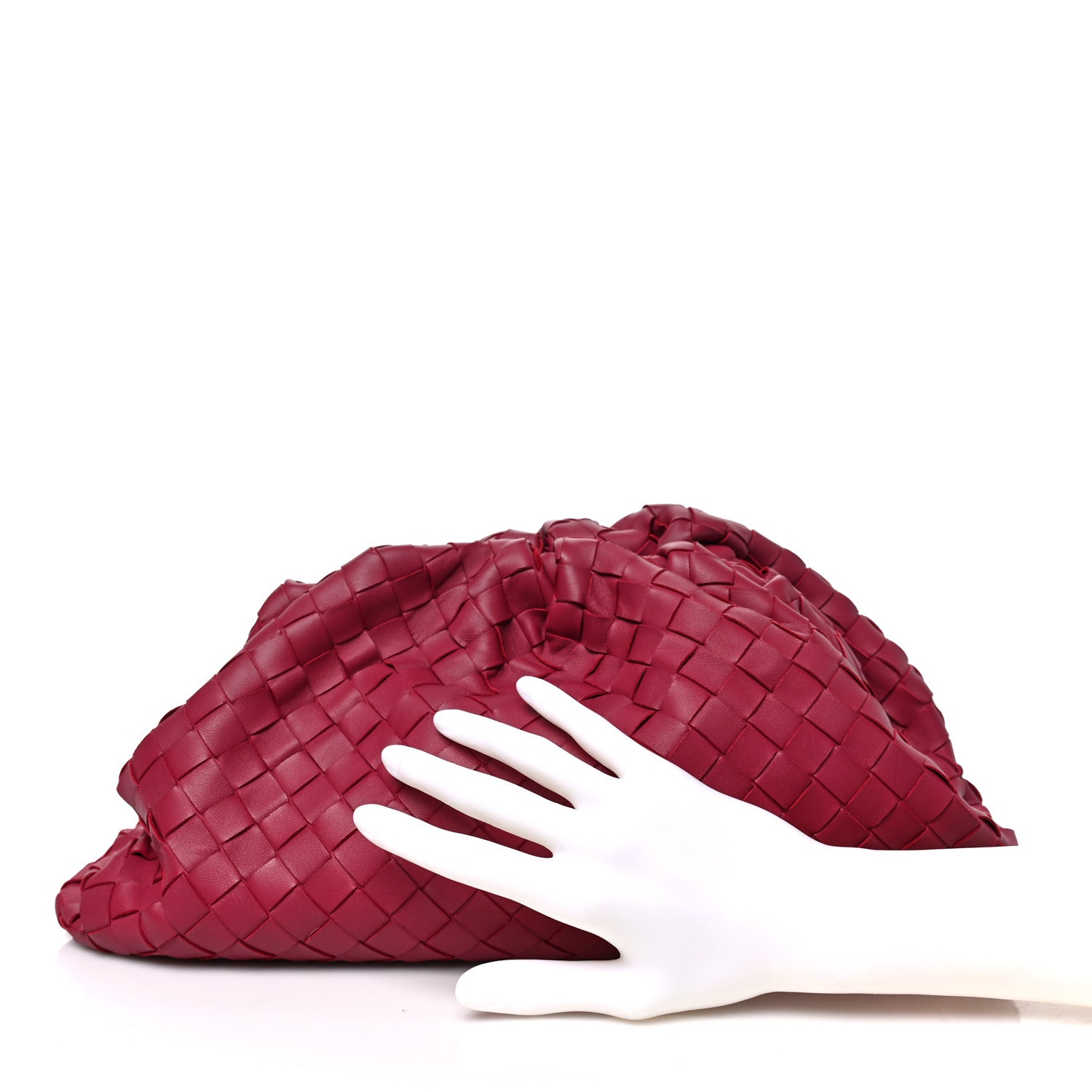 Bottega Veneta Nappa Maxi Intrecciato The Pouch Oversized Clutch Amaranto 2 of 10