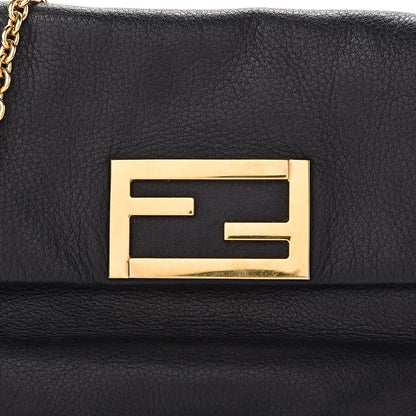 Fendi Vitello Flamingo Fendista Pouchette Crossbody Black 11 of 11