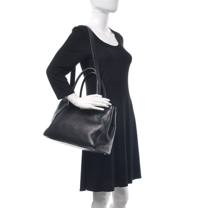 Chanel Calfskin Cerf Shopper Tote Black 2 of 12