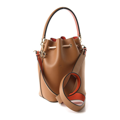 Fendi Vitello Grace F is Fendi Stamp Patch Perforated Small Mon Tresor Bucket Bag Nocciola 3 of 11