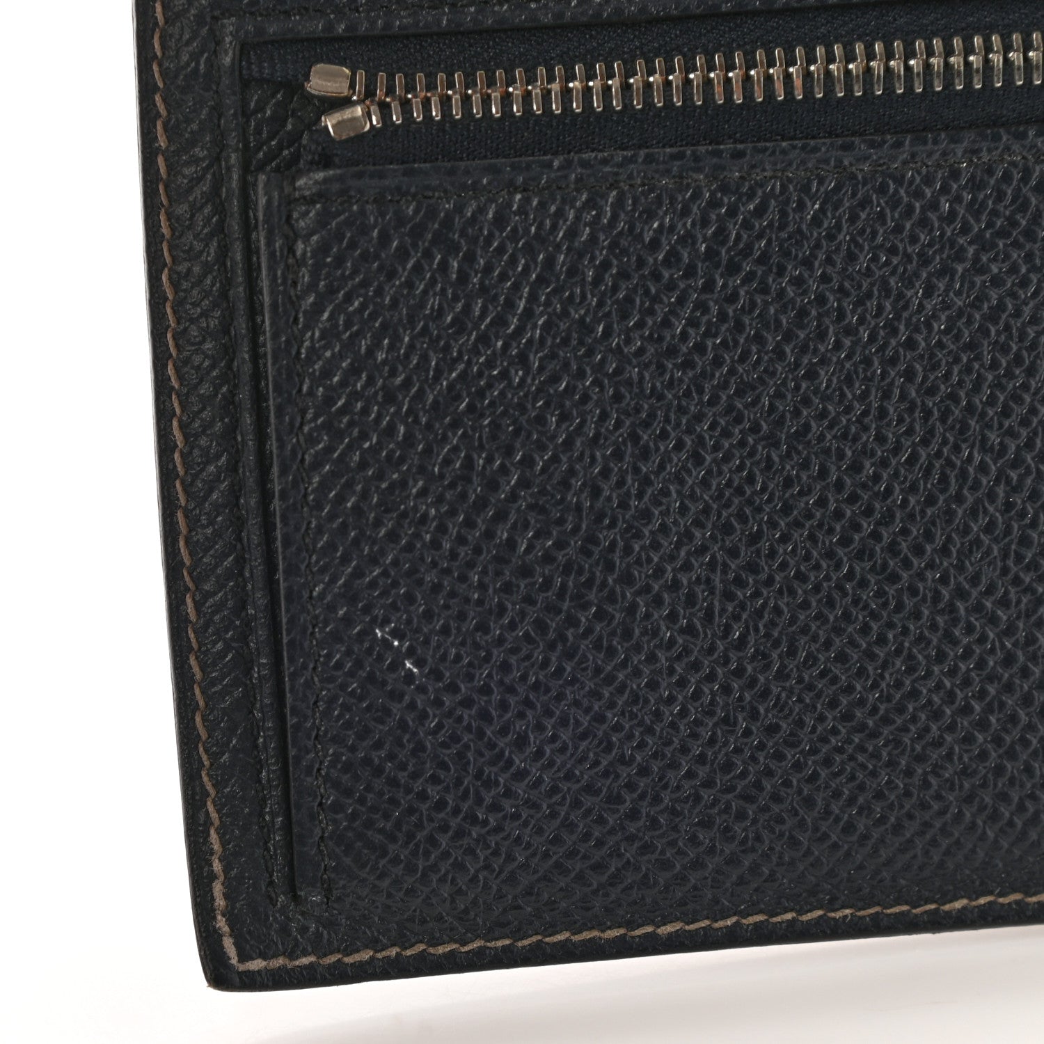 Hermes Epsom Bearn Verso Gusset Wallet Gris Tourterelle Bleu Indigo 10 of 15