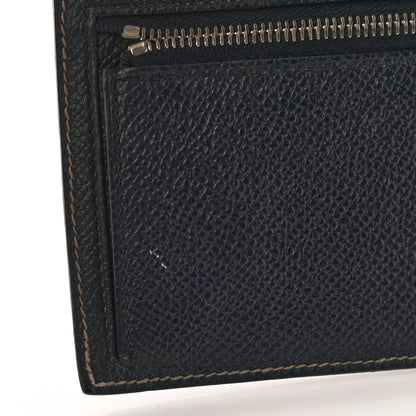 Hermes Epsom Bearn Verso Gusset Wallet Gris Tourterelle Bleu Indigo 10 of 15