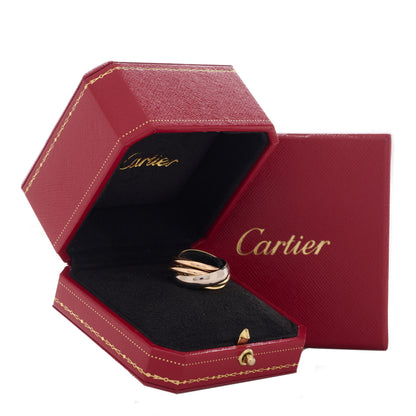 Cartier 18K Pink Yellow White Gold Diamond Trinity 6 Band Ring 51 5.75 4 of 7