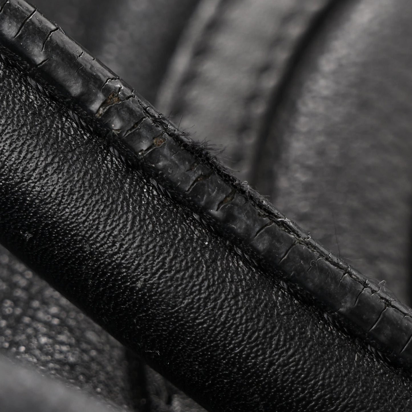 Washed Calfskin Tote Black