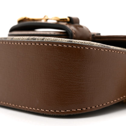 Gucci GG Supreme Monogram Azalea Calfskin Web Horsebit 1955 Wallet On Strap Beige Ebony Brown Sugar 10 of 12